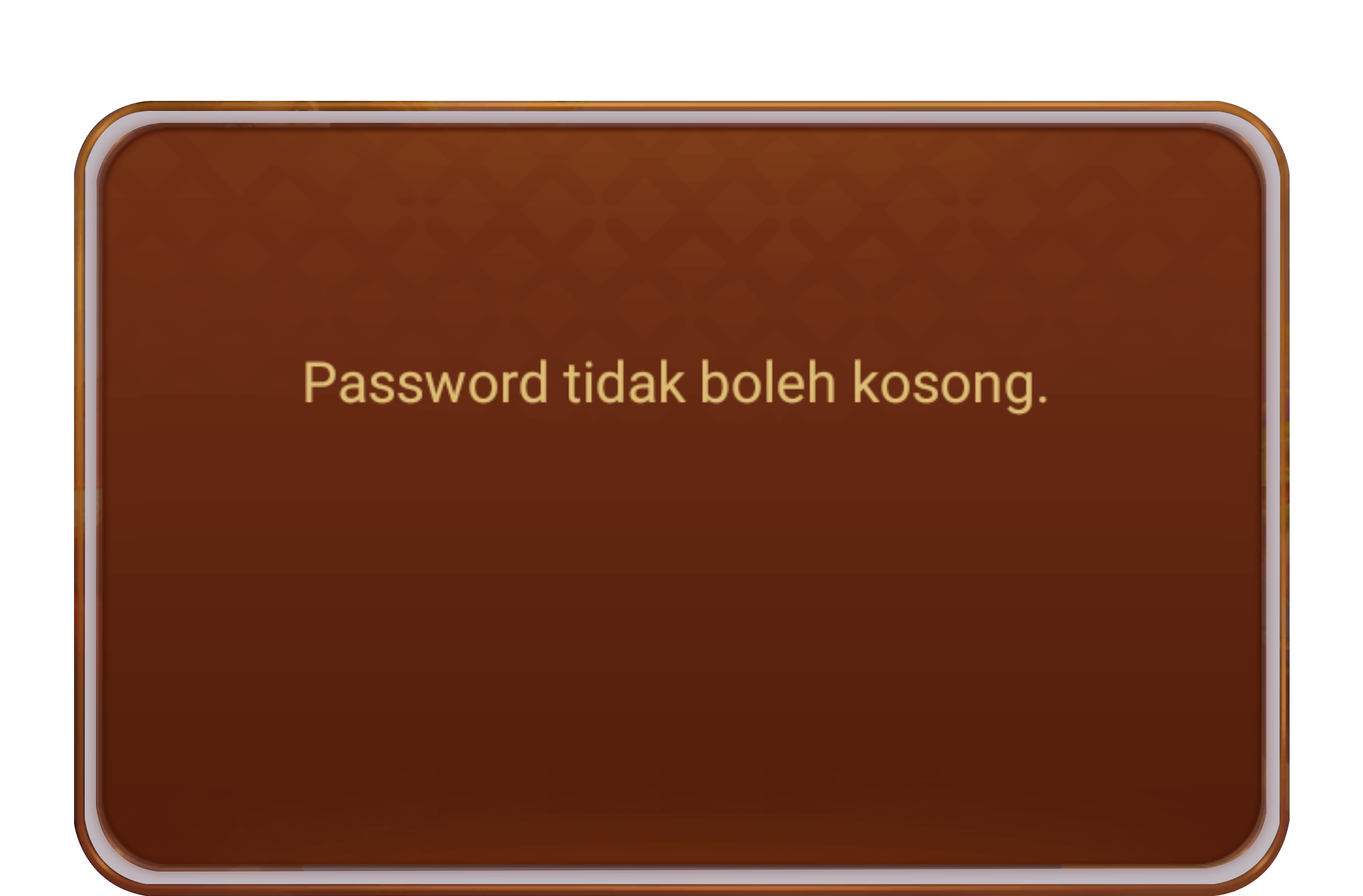 Password Kosong